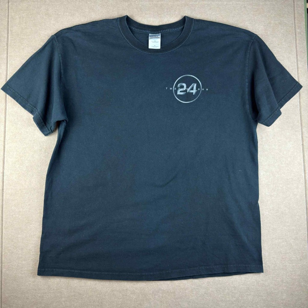 Y2K Gildan T-Shirt Men's XL Black 24 TV Show Jack Bauer "Jack's Back" Promo Tee‎